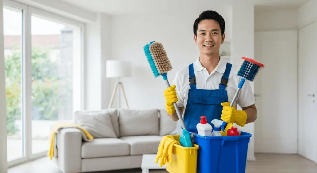 Professional cleaning expert in Cairns home