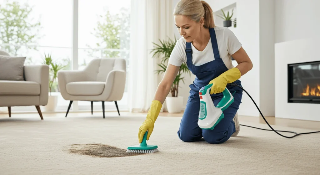 Stain removal during carpet cleaning in Cairns